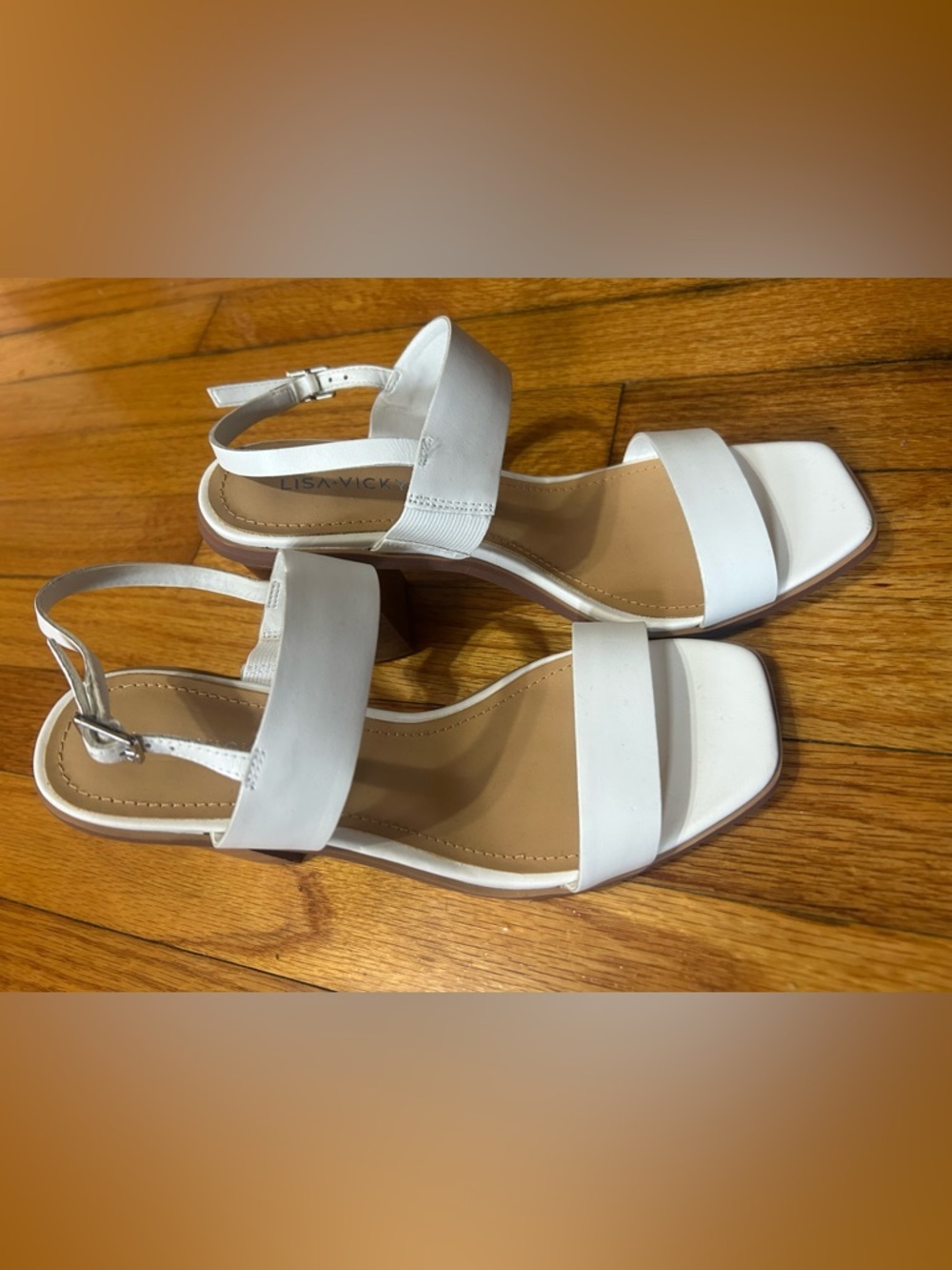 Lisa‎ Vicky Oasis Wedding Summer 7.5 White Sandal slingback